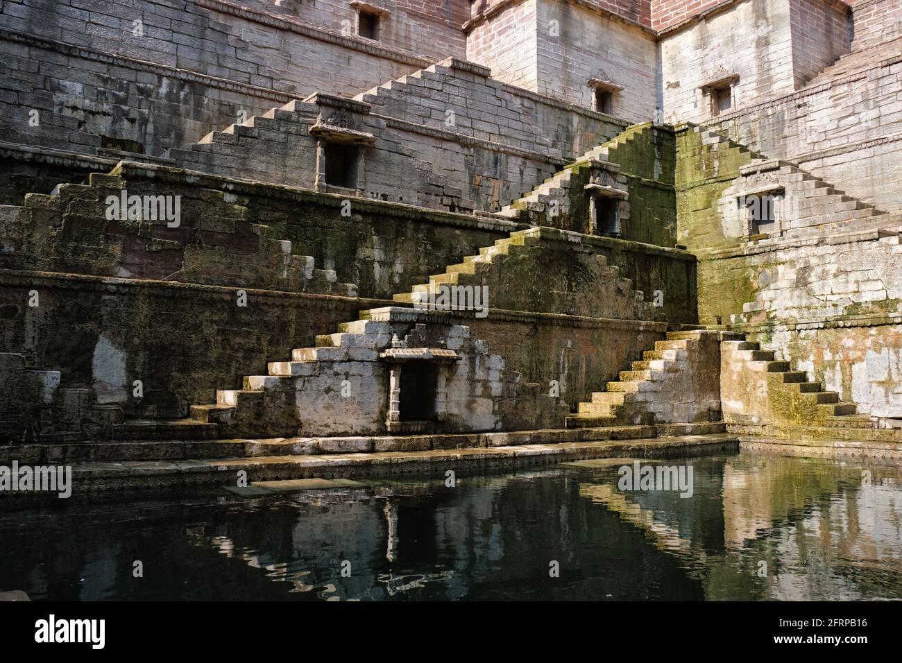 Toorji Ka Jhalra Bavdi steppwell. Jodhpur, Rajasthan, Inde Banque D'Images