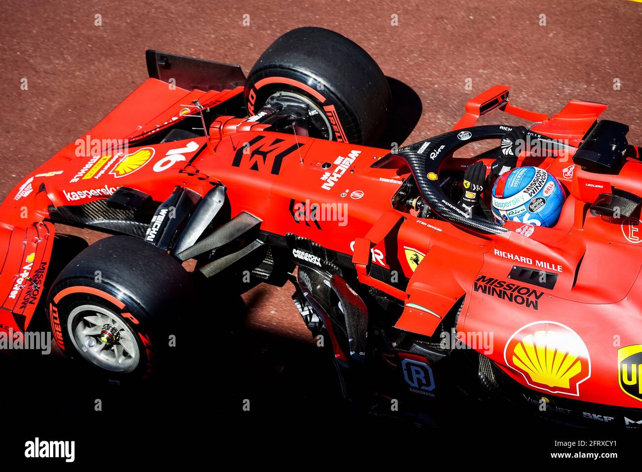 # 16 Charles Leclerc (mon, Scuderia Ferrari Mission Winnow), Grand Prix de F1 de Monaco au circuit de Monaco le 20 mai 2021 à Monte-Carlo, Monaco. (Photo de HOCH ZWEI) Banque D'Images