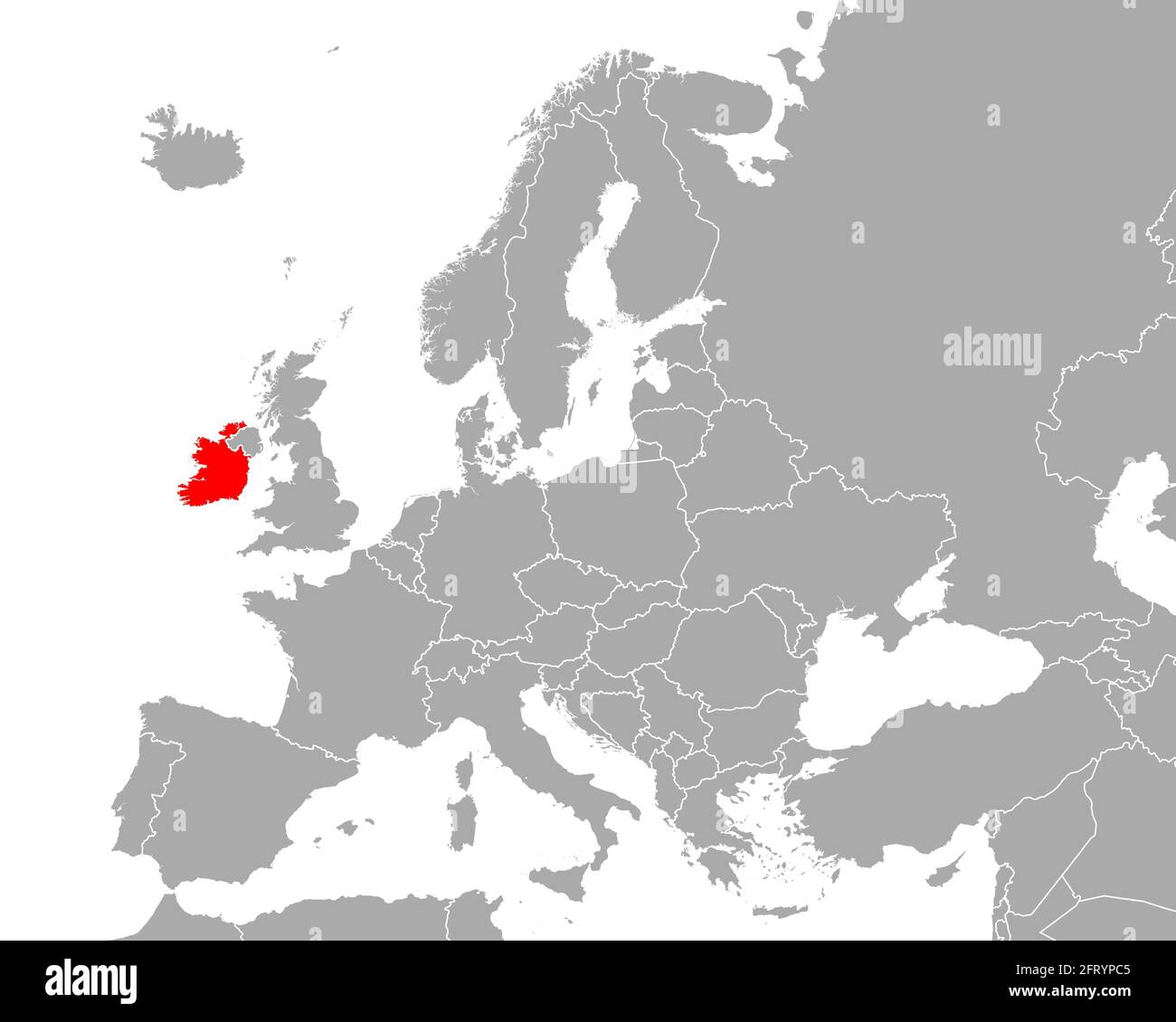 Carte De L Irlande En Europe Photo Stock Alamy