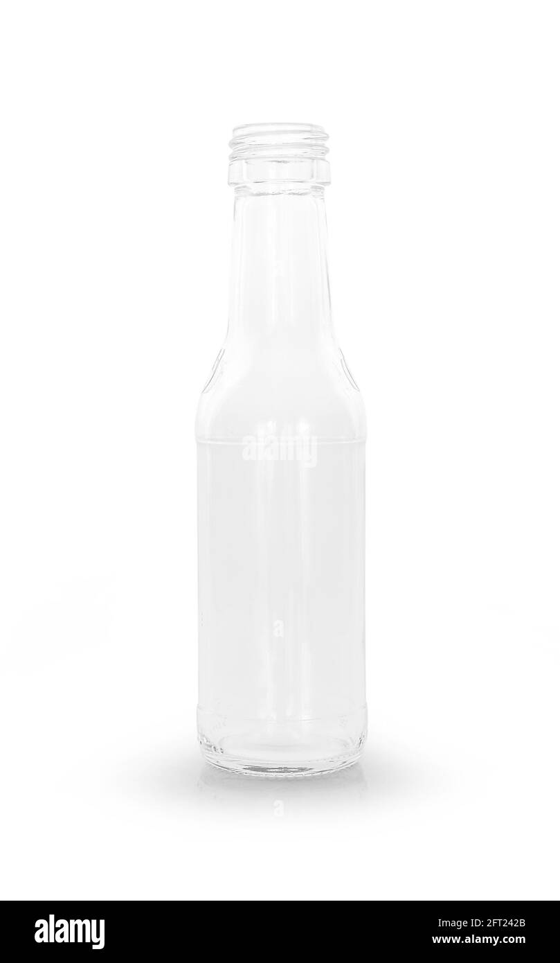 bouteille en verre sur fond blanc Banque D'Images