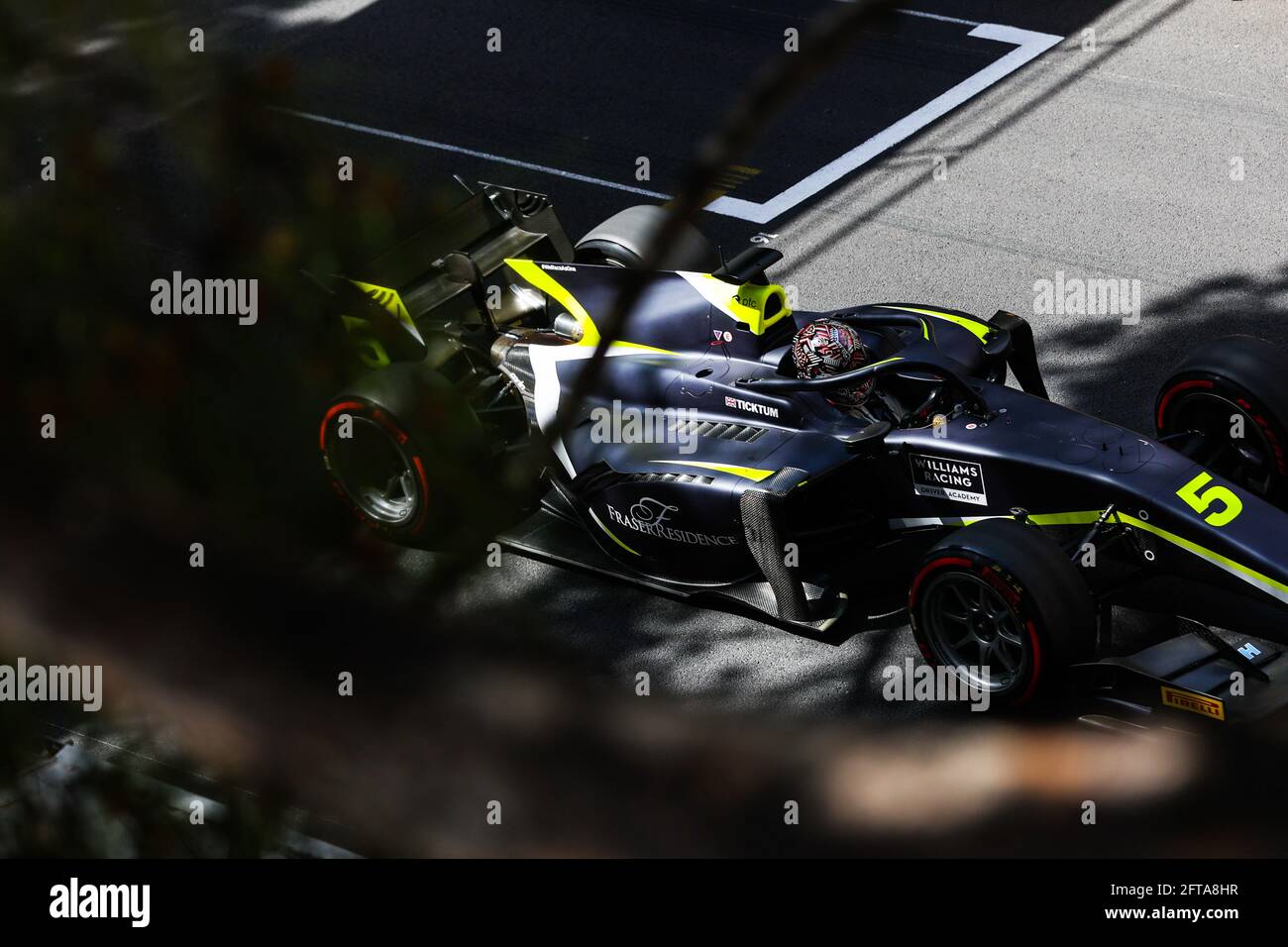 05 Ticktum Dan (gbr), Carlin, Dallara F2, action pendant le championnat 2021 de Formule 2 de la FIA à Monaco du 21 au 23 mai - photo Antonin Vincent / DPPI / LiveMedia Banque D'Images