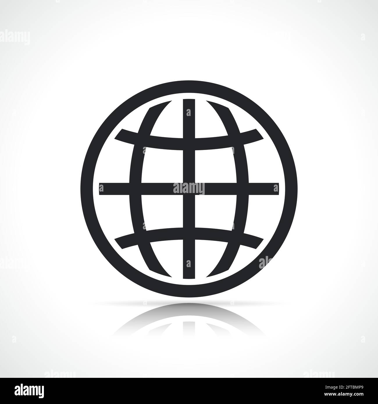 icône du globe terrestre isolée sur fond blanc Illustration de Vecteur