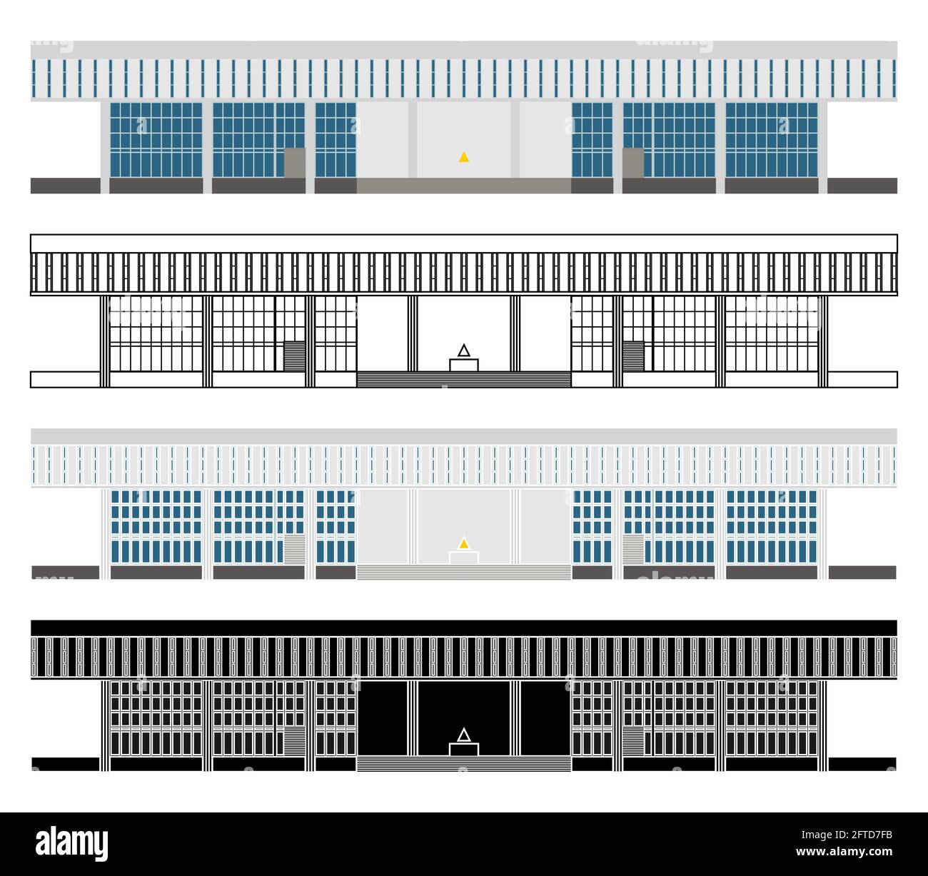Palais InConfidence à Belo Horizonte, Brésil Illustration de Vecteur