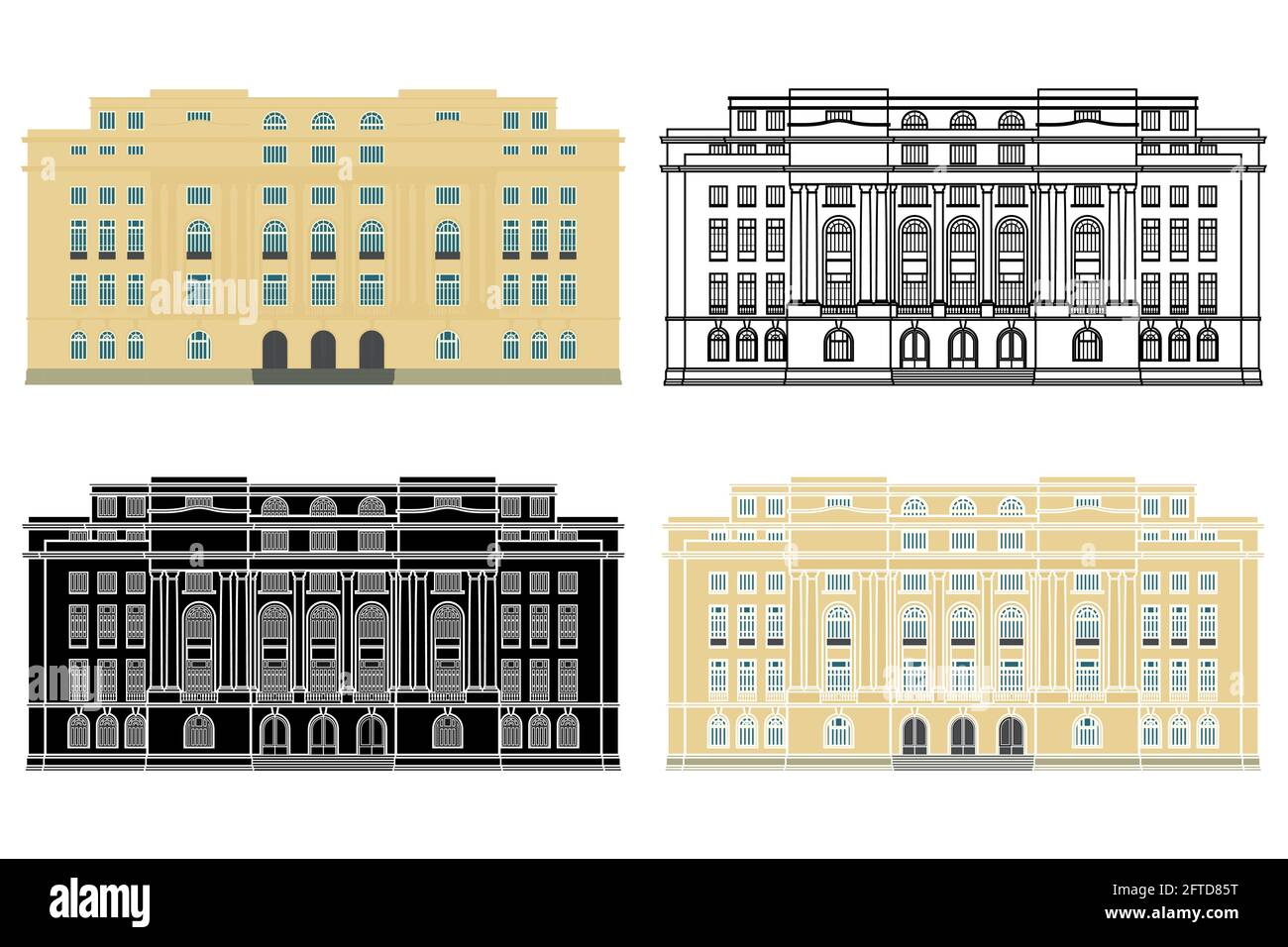 Centre culturel de la Banque brésilienne à Belo Horizonte, Brésil Illustration de Vecteur