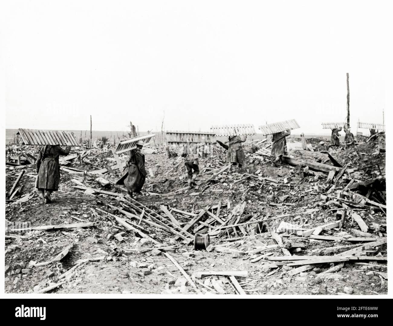 Première Guerre mondiale, première Guerre mondiale, Western Front - embarquement pour le fond des tranchées, France Banque D'Images