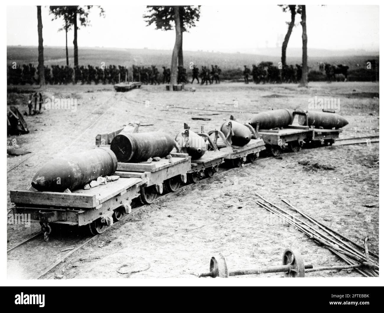 World War One, WWI, Western Front - Shells en attente d'utilisation, France Banque D'Images