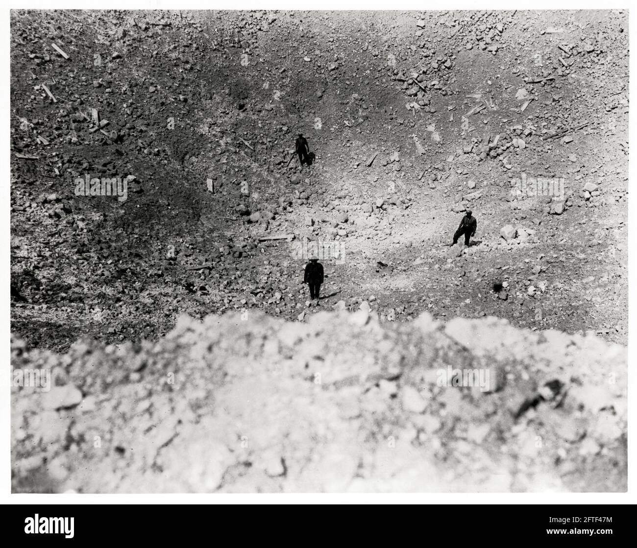 Première Guerre mondiale, première Guerre mondiale, Front occidental - intérieur d'un cratère minier, France Banque D'Images