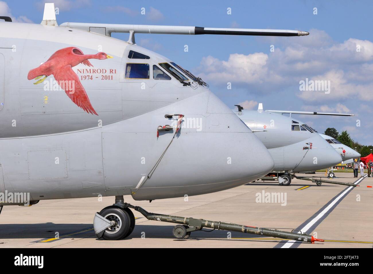 Royal Air Force, RAF, Hawker Siddeley Nimrod R1 signale l'avion 'avion de type 'Spy' XV249 à la RAF Waddington du 51 Escadron. Dernière année 2011 Banque D'Images