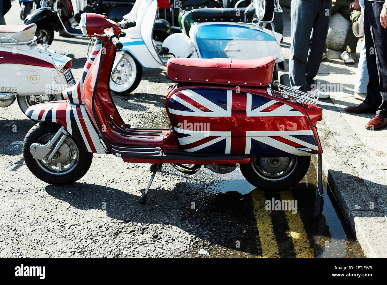 GRANDE-BRETAGNE / Angleterre / Brighton / Union Jack Scooter Conception Banque D'Images