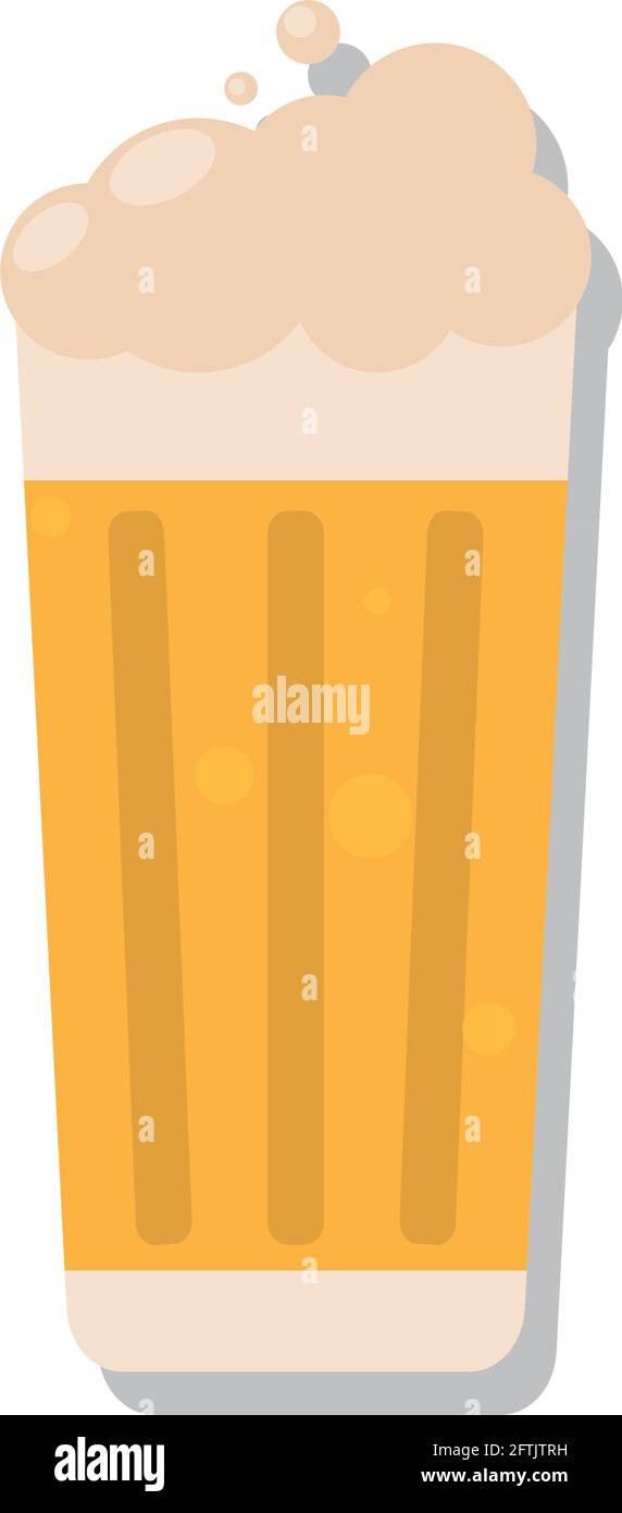 Verre à bière isoalté avec mousse illustration vectorielle Illustration de Vecteur