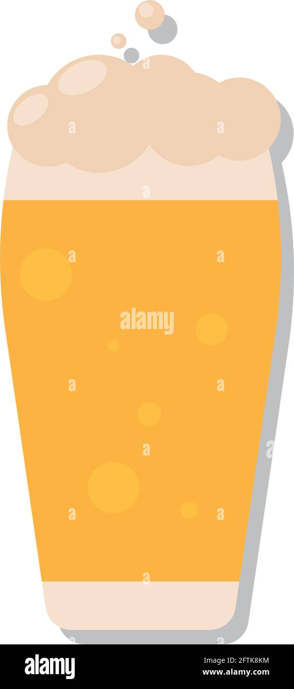 Verre à bière isoalté avec mousse illustration vectorielle Illustration de Vecteur