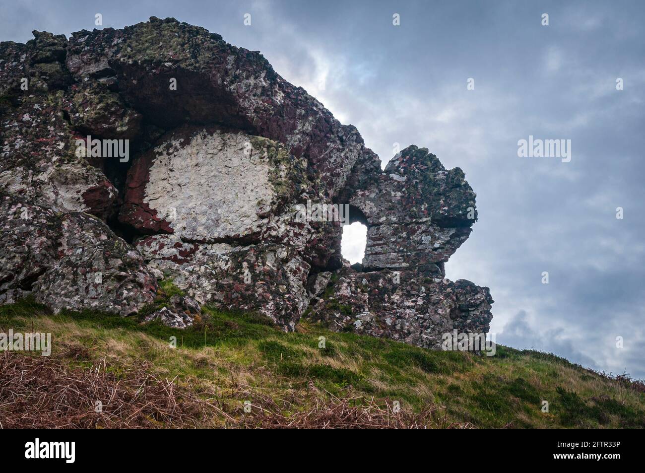 Un été, 3 tourné, HDR d'une formation de roche près de Rua Reidh, Rubha reidh, Lighthouse, Melvaig, Gairloch, Wester Ross, Écosse. 23 mai 2014 Banque D'Images