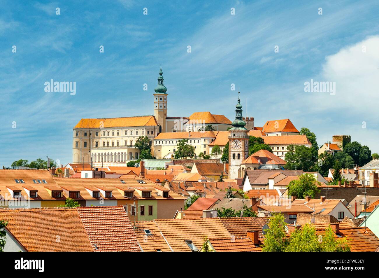 Château Mikulov, Mikulov, Tchéquie Banque D'Images