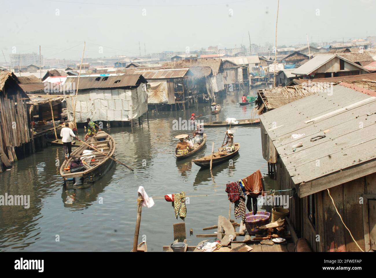 Communauté Makoko, Lagos, Nigéria. Banque D'Images