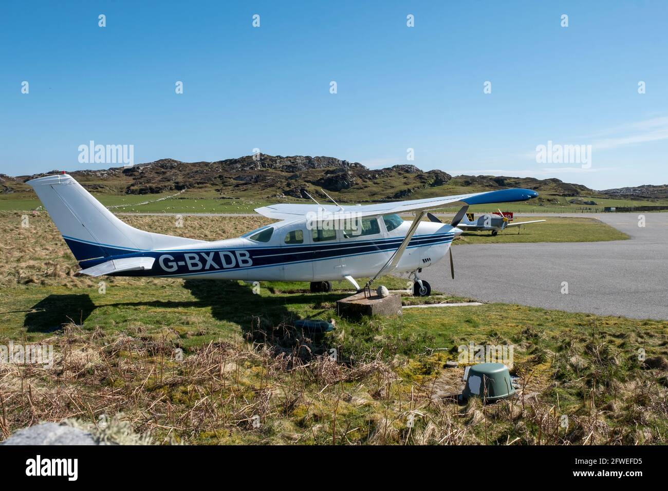 Argyll Air Services Colonsay Aérodrome, Isle of Colonsay, Écosse Royaume-Uni. Banque D'Images Argyll Air Services Colonsay Aérodrome, Isle of Colonsay, Écosse Royaume-Uni. Banque D'Images