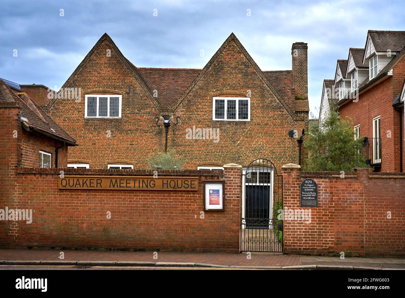 La plus ancienne maison de réunion quaker dans le monde hertford Banque D'Images