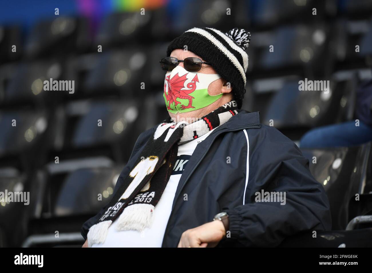 Swansea, Royaume-Uni. 22 mai 2021. Retour de l'supporter au Liberty Stadium pour le championnat de pari de ciel demi-finale 2nd jambe Swansea City v Barnsley à Swansea, Royaume-Uni le 5/22/2021. (Photo par Mike Jones/News Images/Sipa USA) crédit: SIPA USA/Alay Live News Banque D'Images