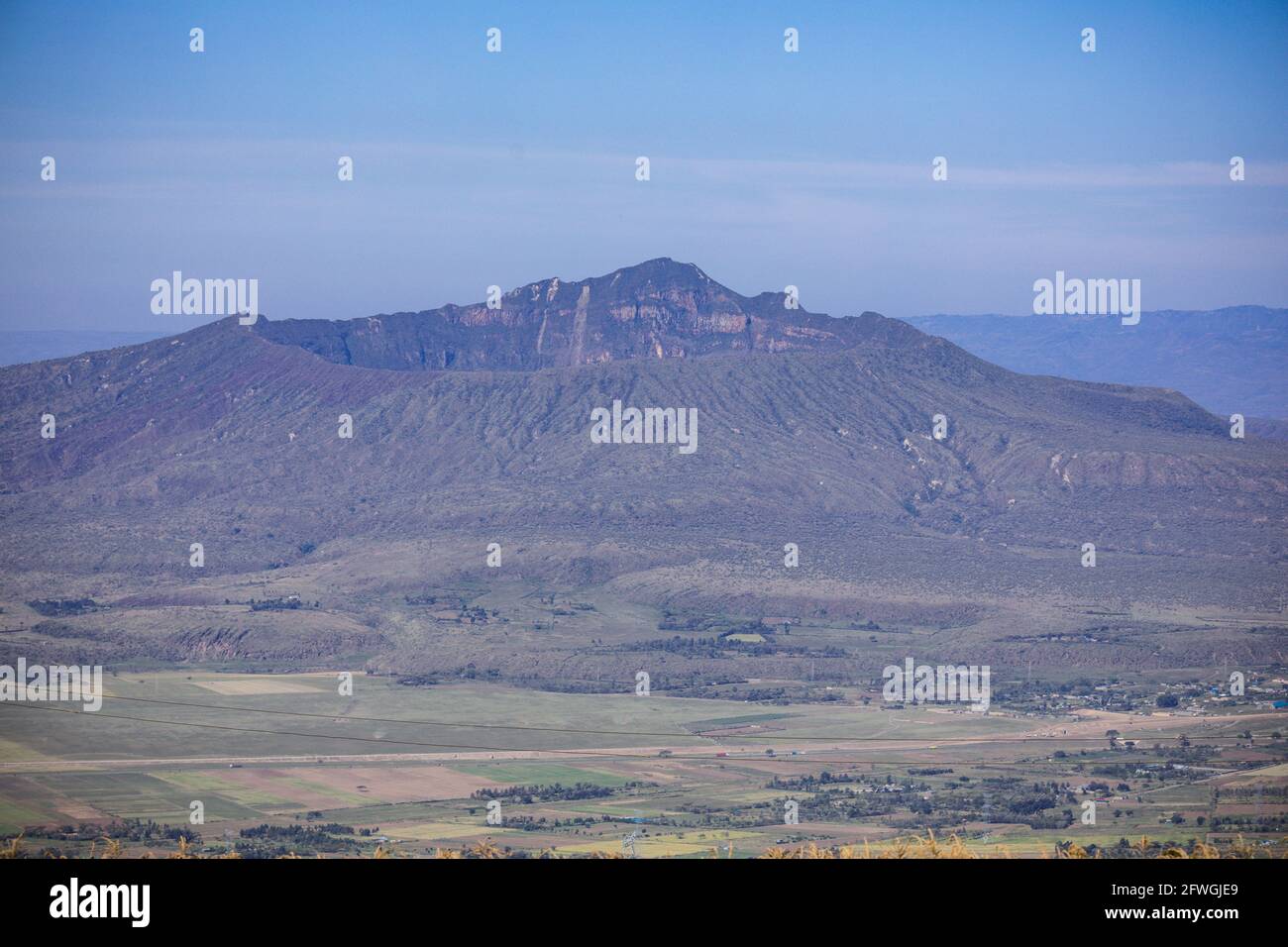 Parc national du Mont Longonot stratovolcan Sud-est Lac Naivasha Grand rift Vallée Kenya Afrique Banque D'Images