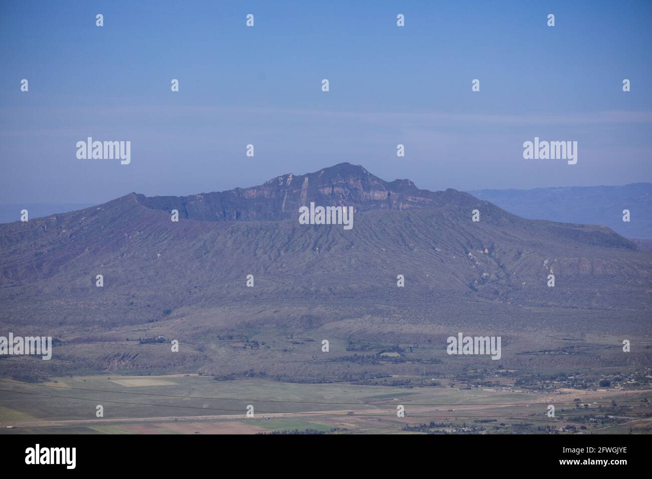 Parc national du Mont Longonot stratovolcan Sud-est Lac Naivasha Grand rift Vallée Kenya Afrique Banque D'Images