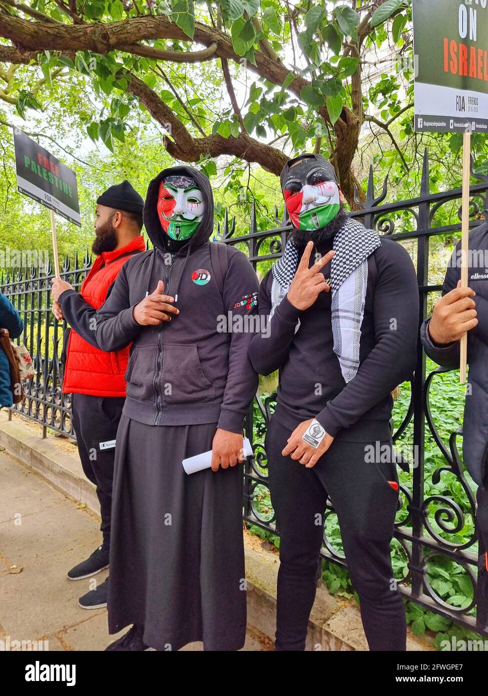 Centre de Londres, Angleterre. 22 mai 2021. Des milliers de personnes assistent à un rassemblement en faveur de la Palestine libre et de la fin de l'occupation illégale de Gaza. Crédit : CIC de la majorité mondiale/Alamy Live News Banque D'Images