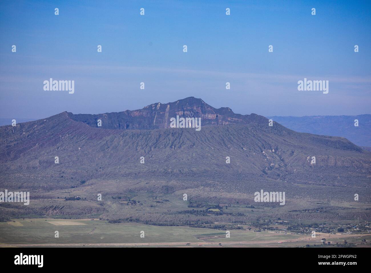 Parc national du Mont Longonot stratovolcan Sud-est Lac Naivasha Grand rift Vallée Kenya Afrique Banque D'Images