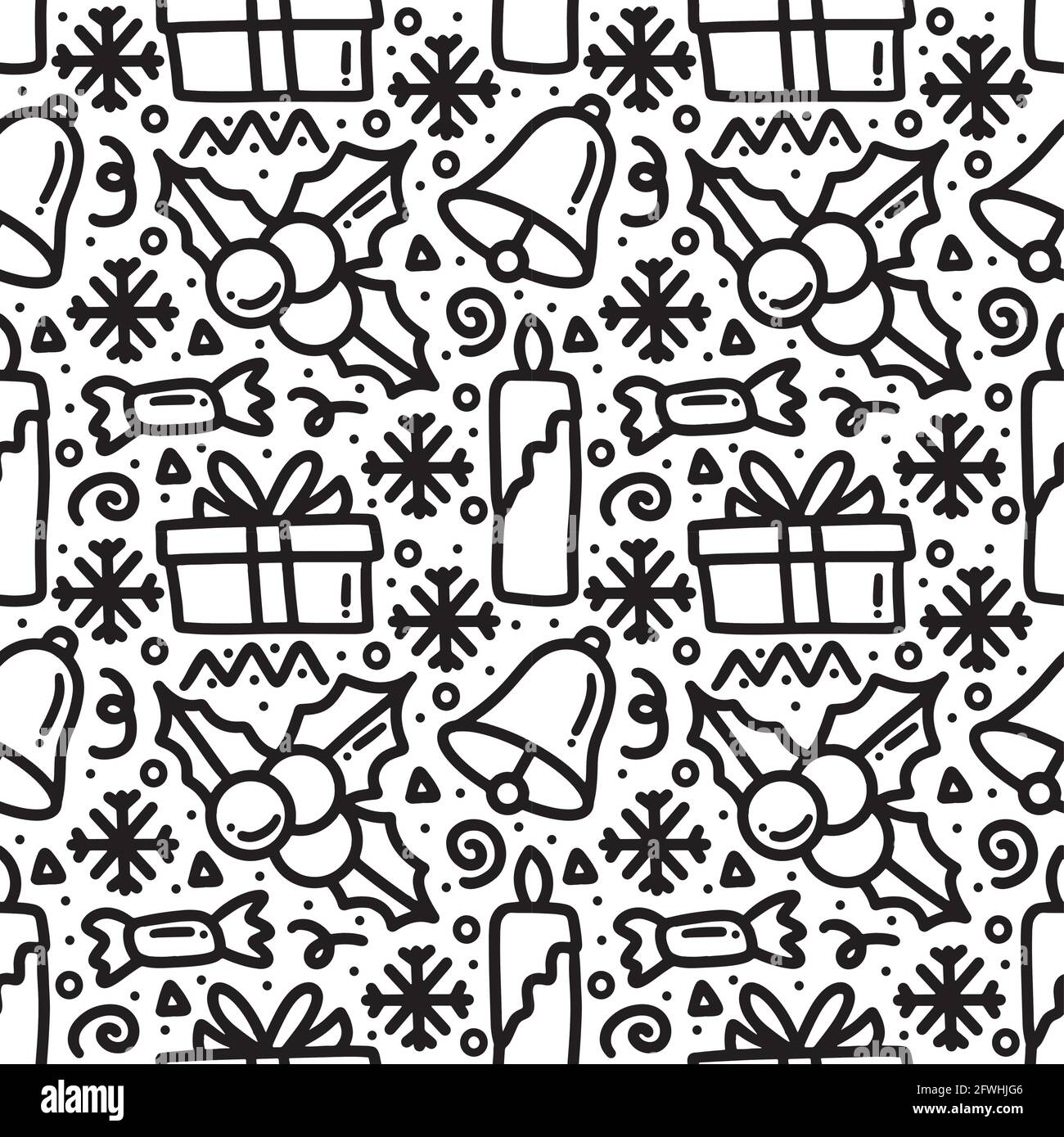 collection de motifs du jour de noël Illustration de Vecteur