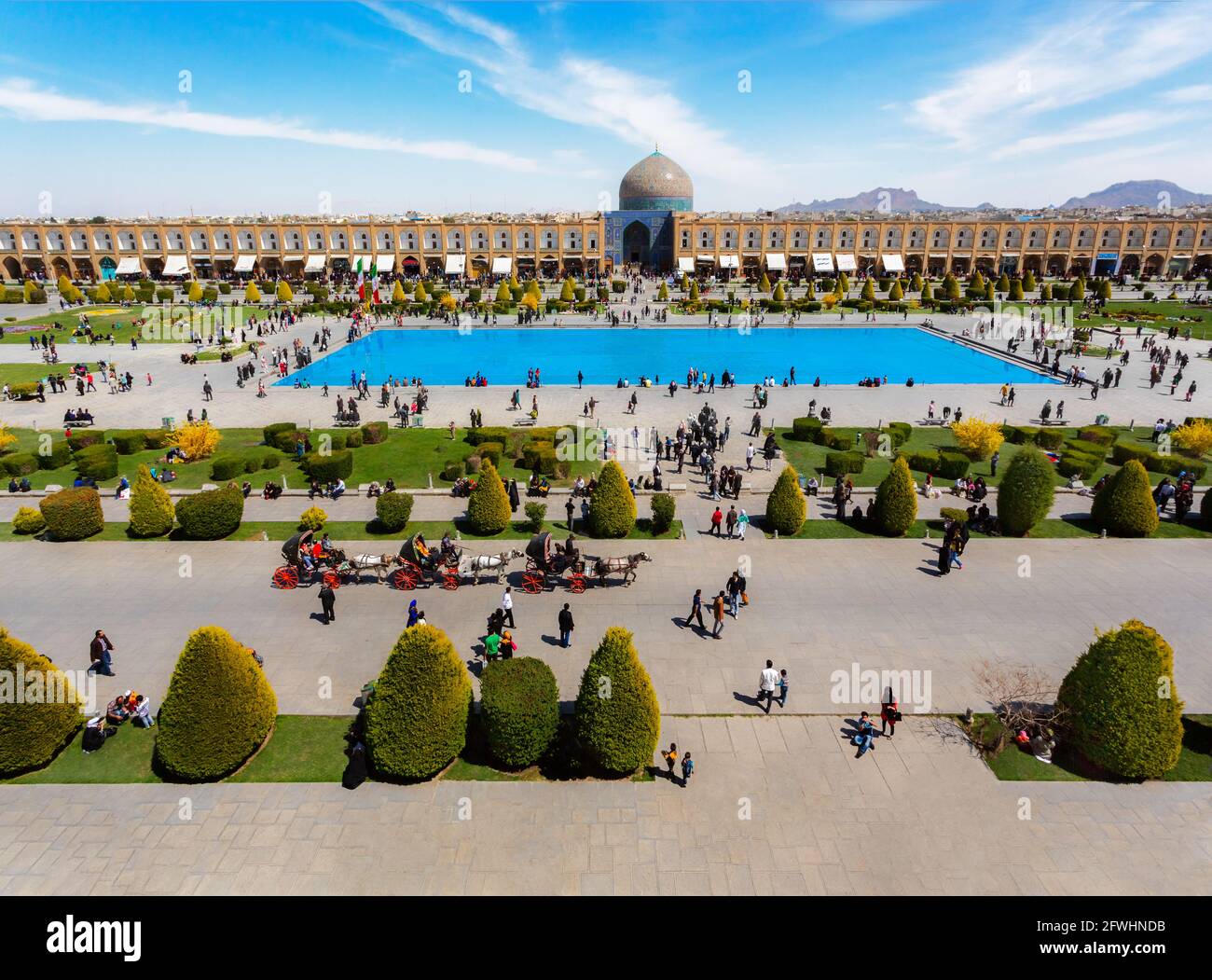 Mosquée Sheikh Lotfollah à la place Naqsh-e Jahan (place Imam) à Isfahan, Iran. Banque D'Images