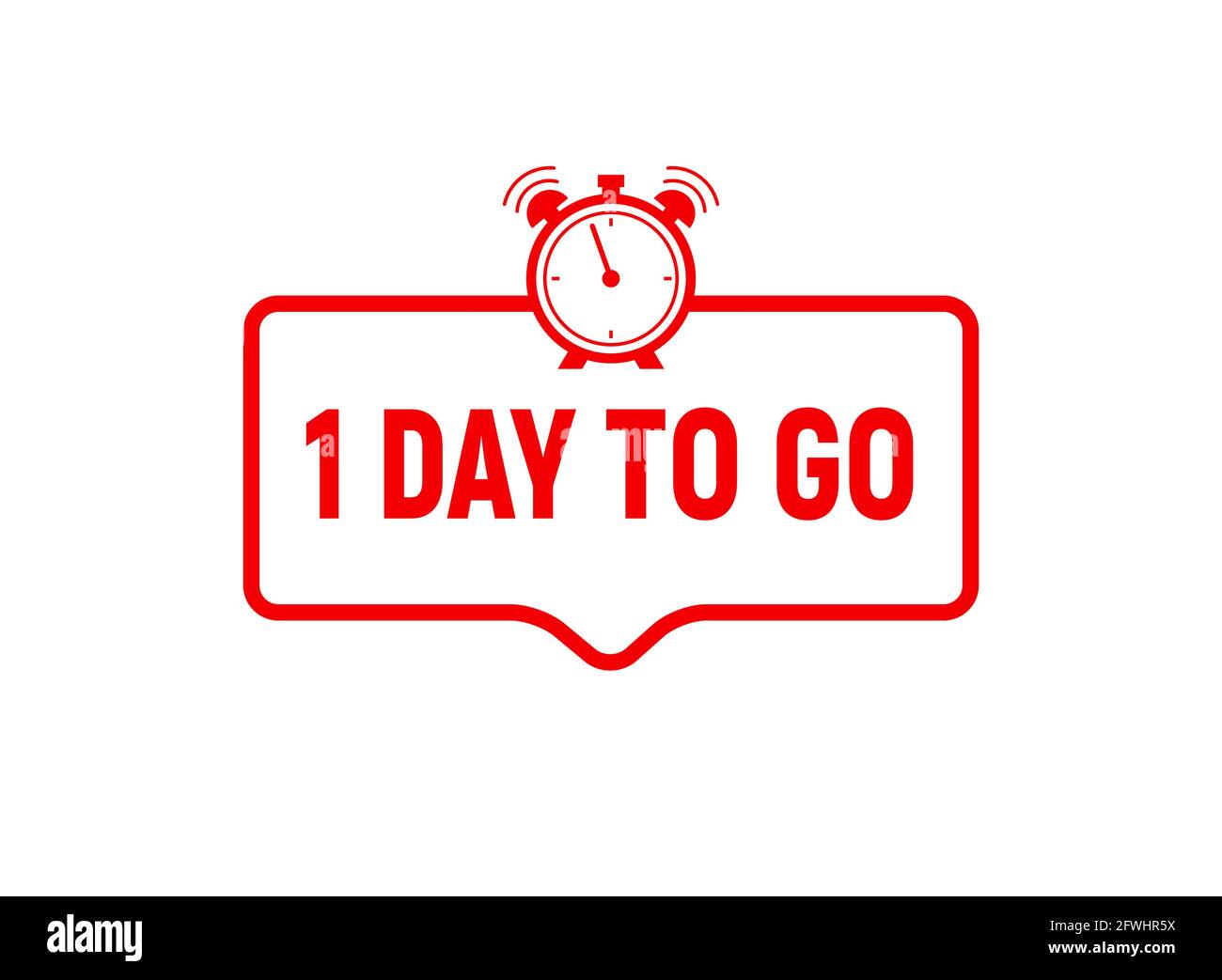 icône du dernier compte à rebours de 1 jour. Offre promotionnelle valable un jour, 1 jour seulement Illustration de Vecteur