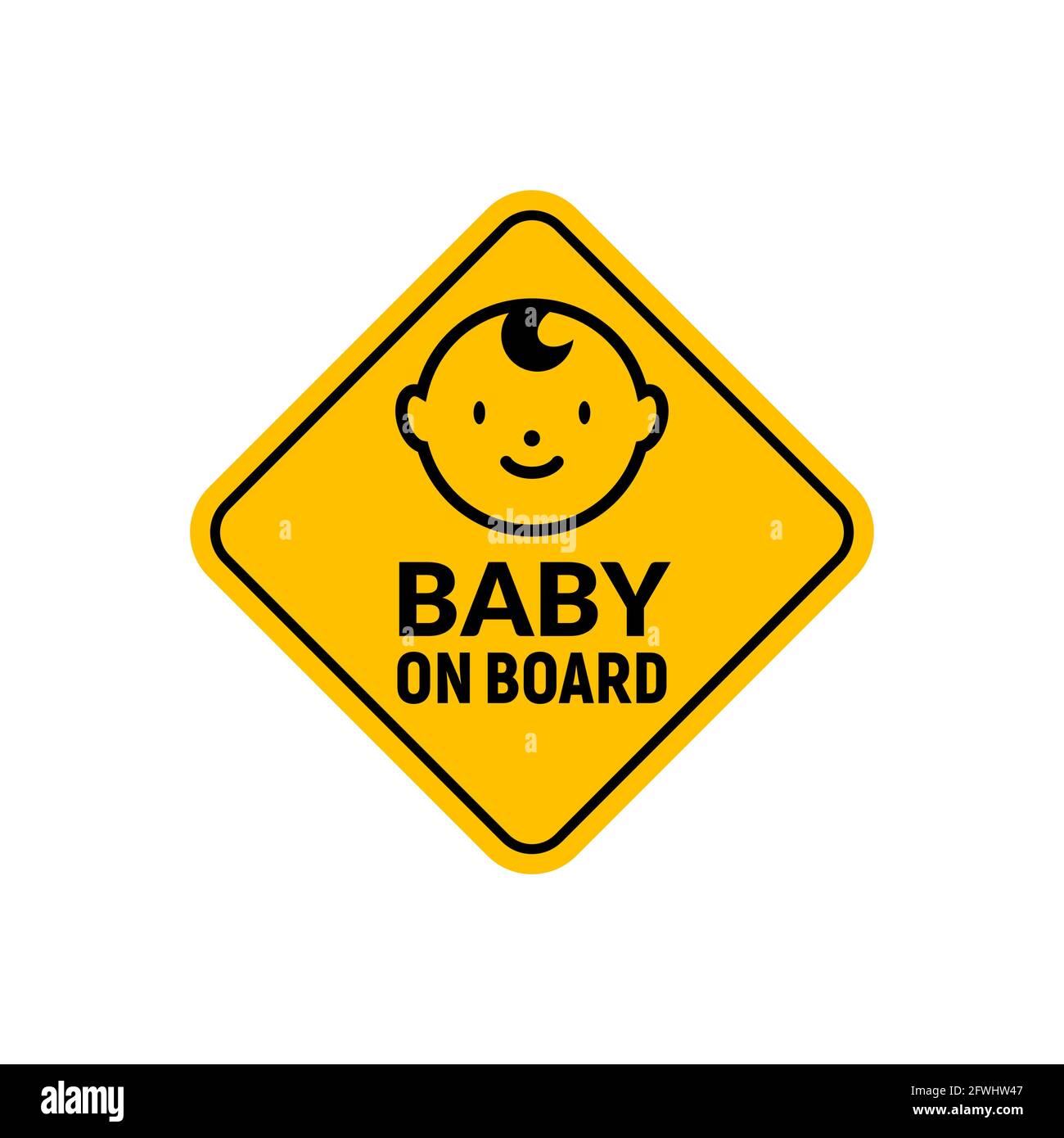 NUOBESTY 2 Pcs Autocollants de Voiture Bébé à Bord Signe Enfants Sécurité Avertissement Autocollant Panneau D'affichage avec Ventouses Décalcomanie de Voiture 
