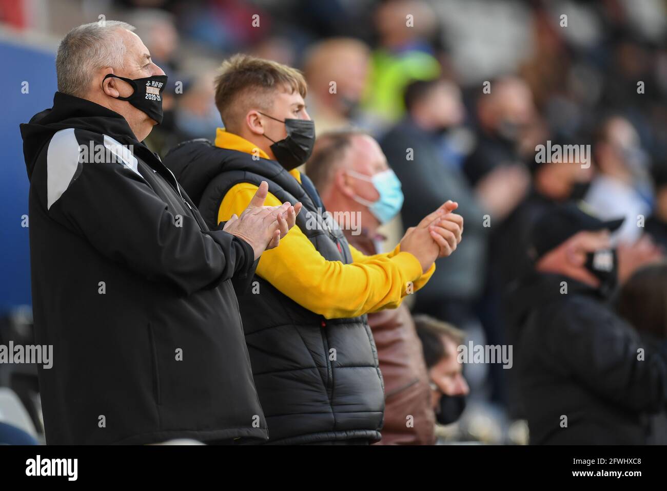 Swansea, Royaume-Uni. 22 mai 2021. Retour de l'supporter au Liberty Stadium pour le championnat de pari de ciel demi-finale 2nd jambe Swansea City v Barnsley à Swansea, Royaume-Uni le 5/22/2021. (Photo par Mike Jones/News Images/Sipa USA) crédit: SIPA USA/Alay Live News Banque D'Images