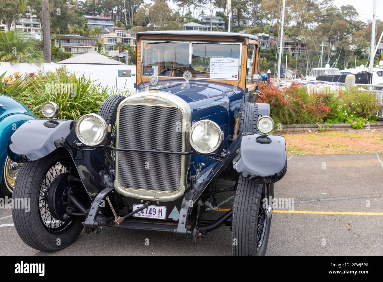 Classic Sunbeam 1925 modèle 20/60 sport tourer berline à Un spectacle automobile classique de Sydney à Pittwater, en Australie Banque D'Images