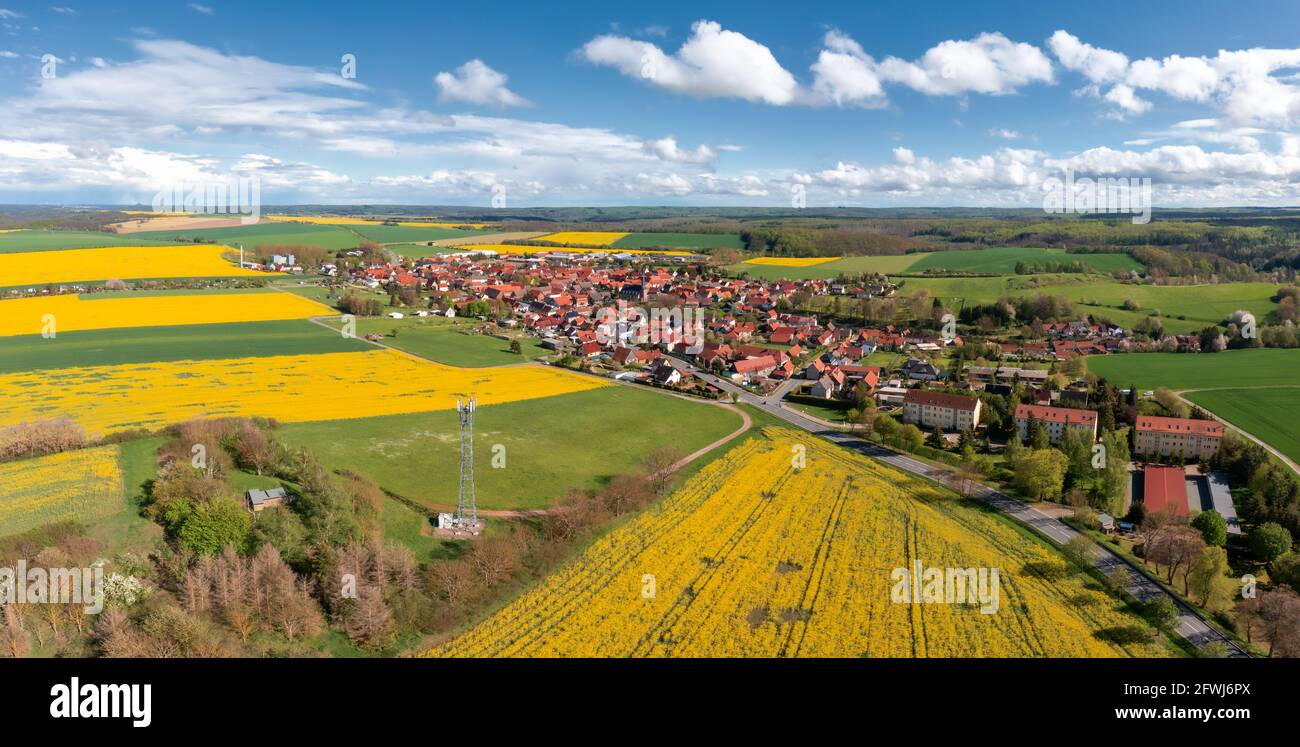 Luftbildaufnahme von Königerode im Harz Banque D'Images