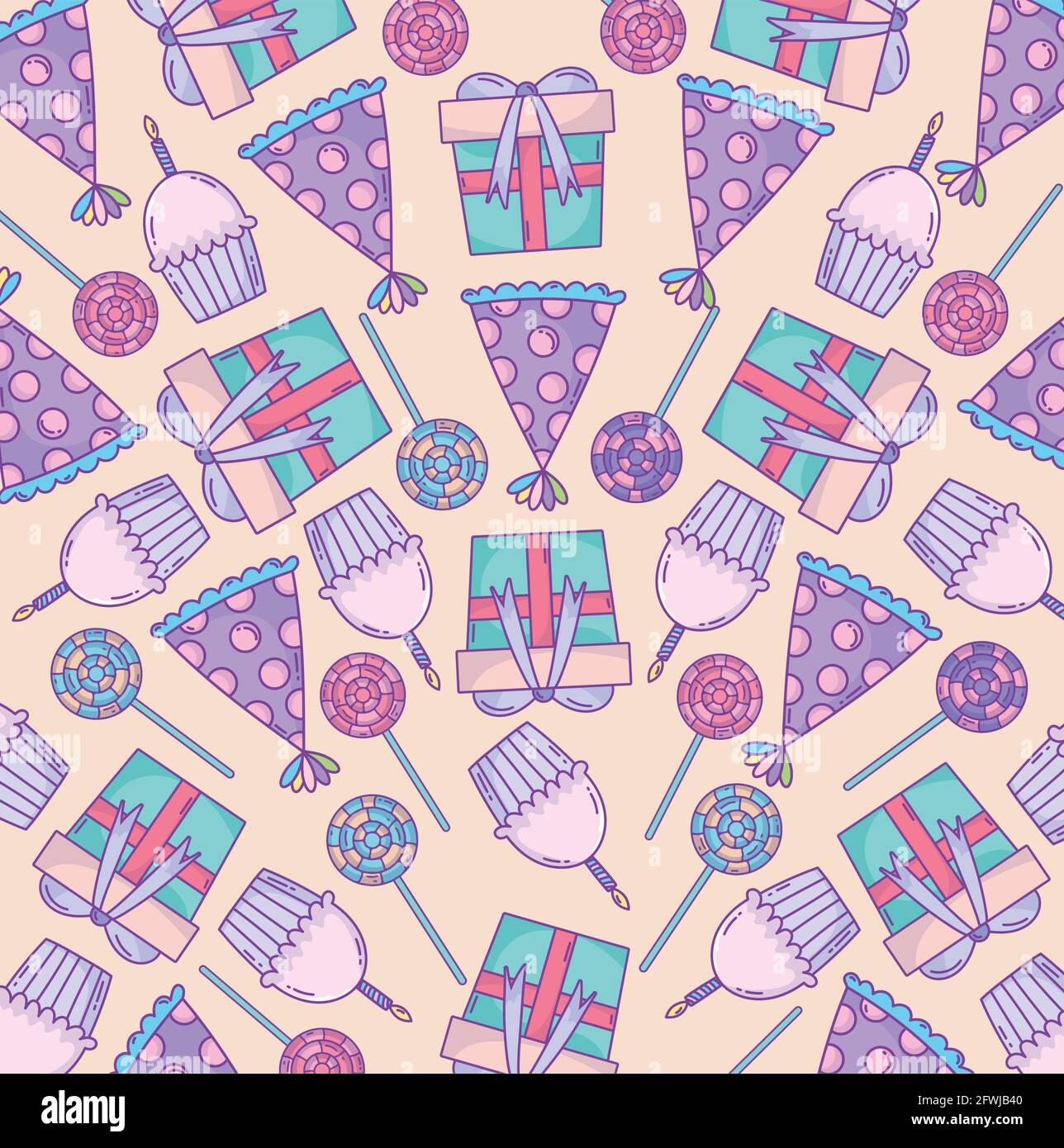 Motif Joyeux Anniversaire Image Vectorielle Stock Alamy