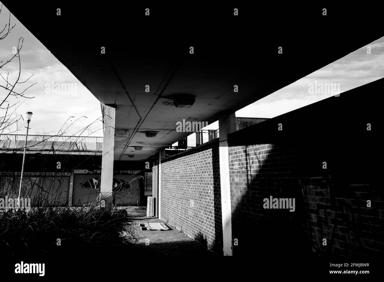 Abandon du quartier commerçant de Shawbridge, Glasgow Banque D'Images