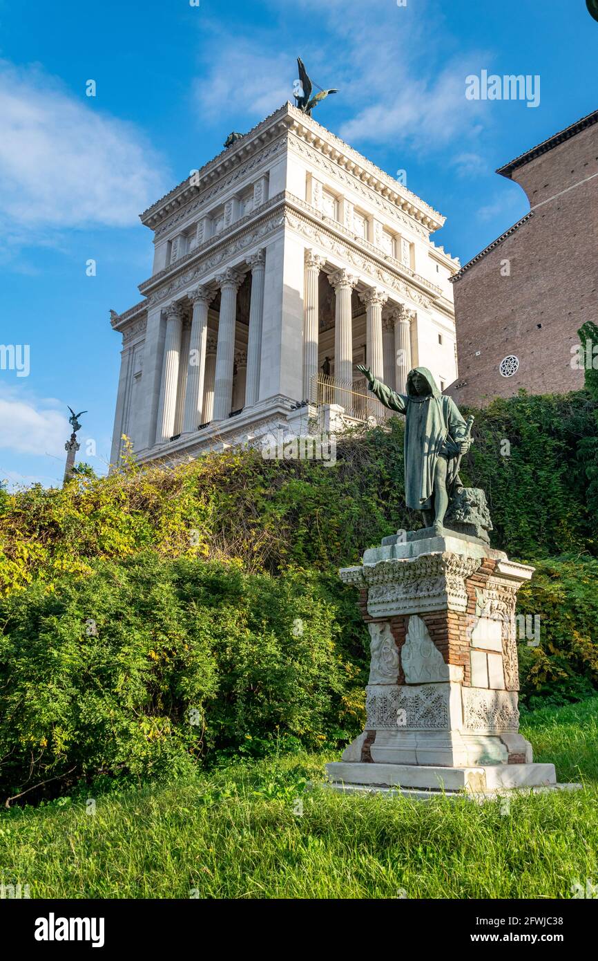 Vue imprenable sur l'architecture de la ville de Rome en Italie Banque D'Images