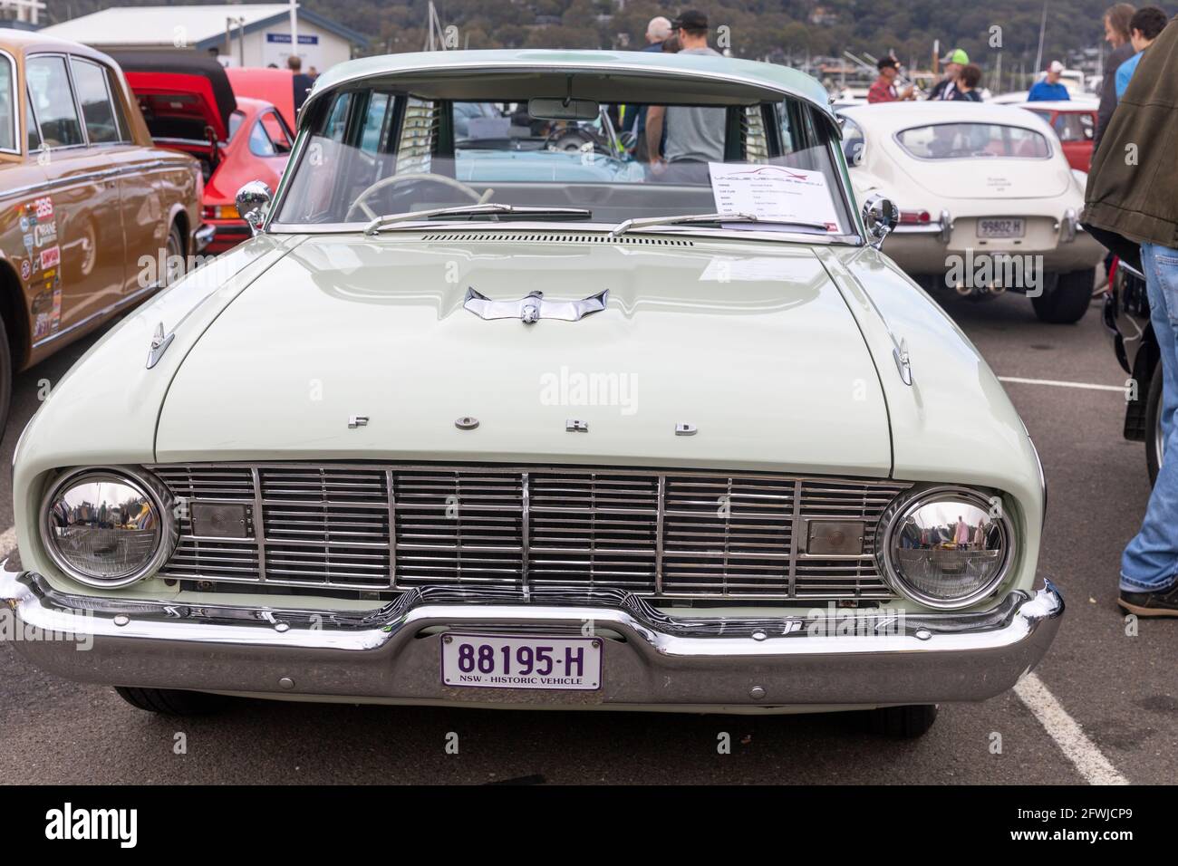 1960 monoplace Ford Falcon Deluxe à un spectacle unique de voitures à Sydney, Sydney, Nouvelle-Galles du Sud, Australie, spectacle de voitures classique Banque D'Images