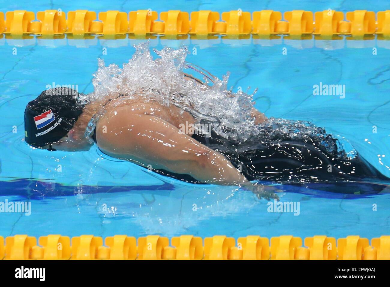 Ranomi Kromowidjojo des pays-Bas, demi-finale 50 m papillon lors des Championnats d'Europe LEN 2021, événement de natation le 22 mai 2021 à Duna Arena à Budapest, Hongrie - photo Laurent Lairys / DPPI / LiveMedia Banque D'Images