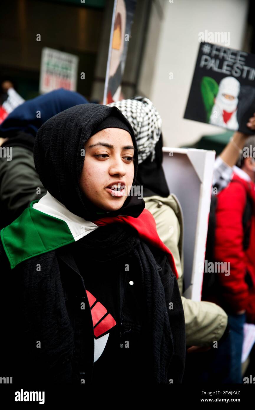 22 mai 2021. Marche solidarité avec la Palestine, centre de Londres. Banque D'Images