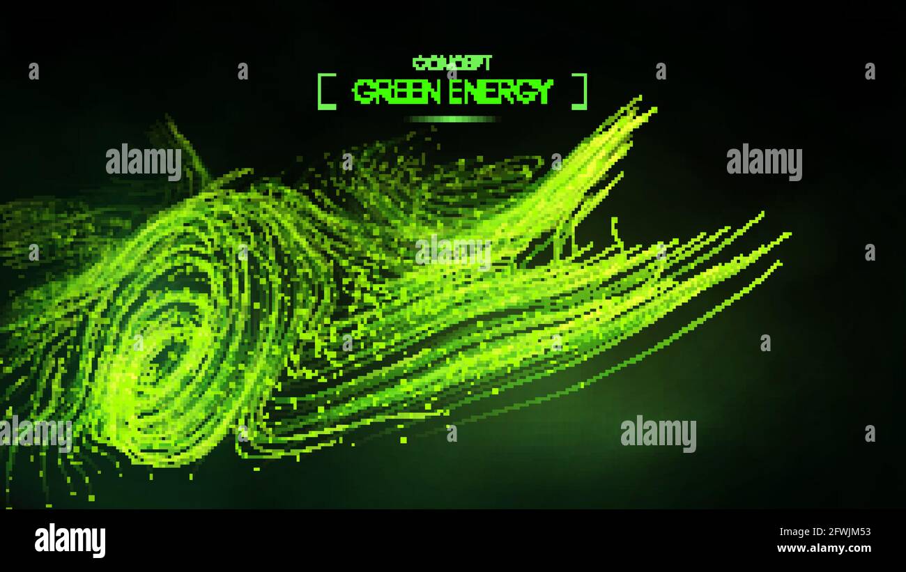 Concept d'énergie verte. Fond de technologie Vector Green. Illustration vectorielle futuriste. Illustration de Vecteur