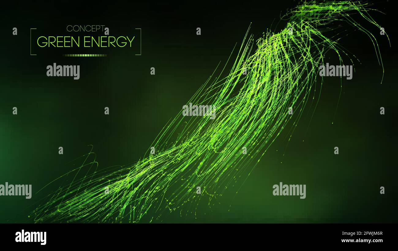 Concept d'énergie verte. Fond de technologie Vector Green. Illustration vectorielle futuriste. Illustration de Vecteur