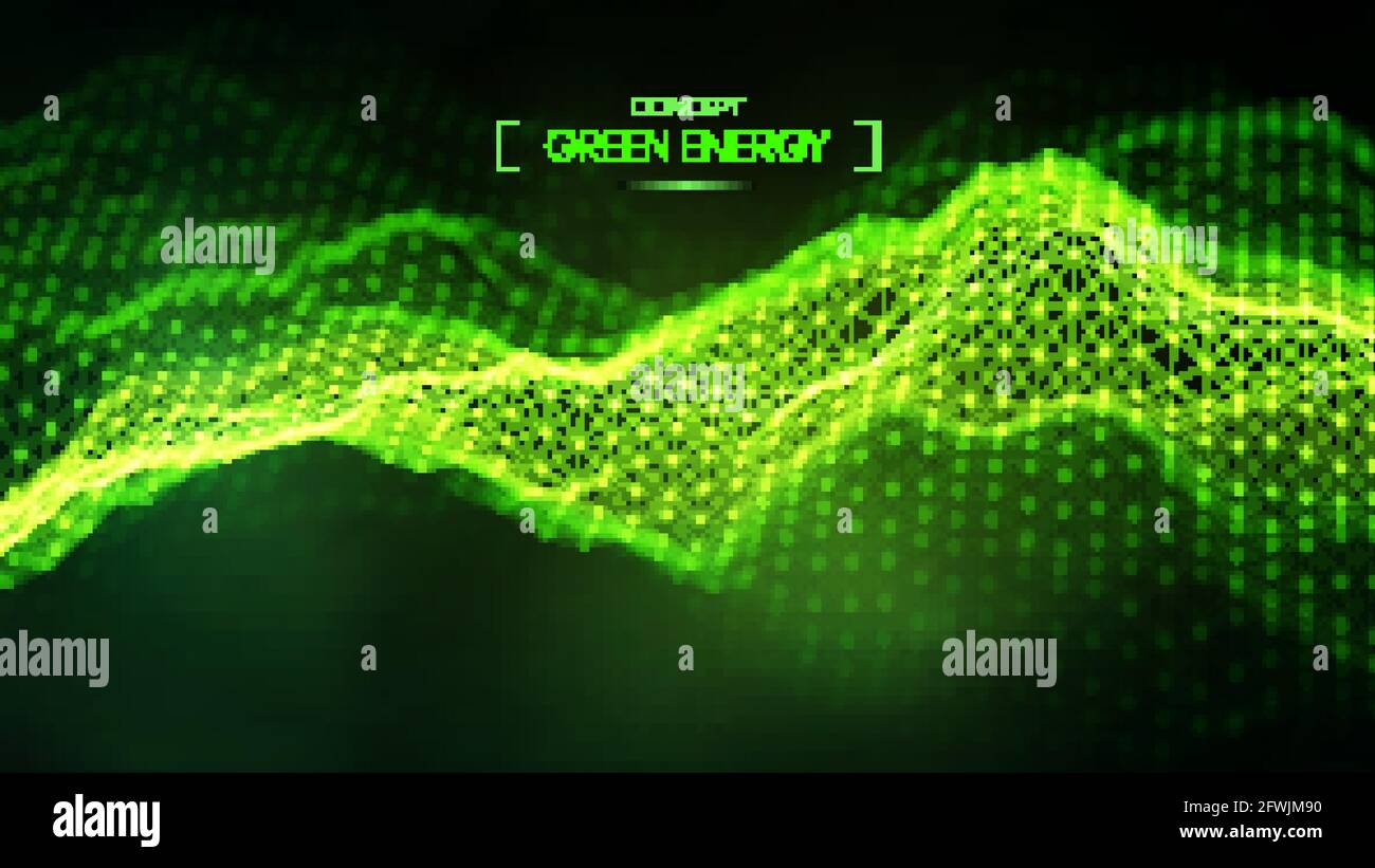 Concept d'énergie verte. Fond de technologie Vector Green. Illustration vectorielle futuriste. Illustration de Vecteur