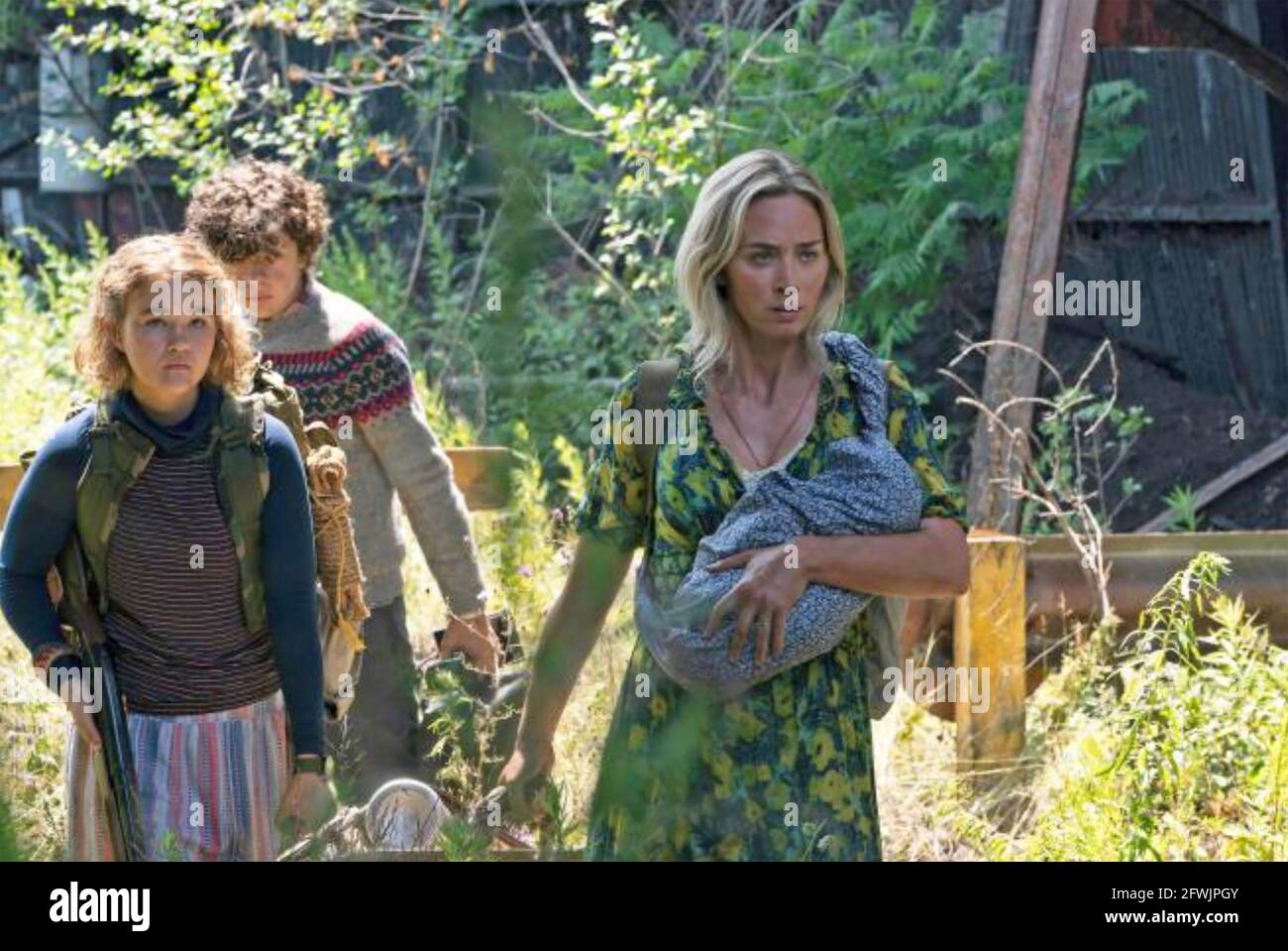 Un ENDROIT TRANQUILLE 2018 Paramount Pictures film avec Emily Blunt à droite Banque D'Images