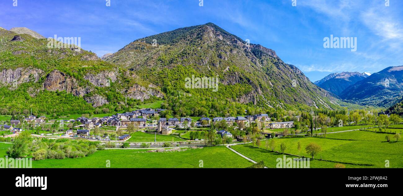 Barruera, l'ancien Vallis-Orcera (en castillan, 'Vallée des ours'), est le chef de la commune de Valle de Bohi, Lleida Catalogne Espagne Banque D'Images