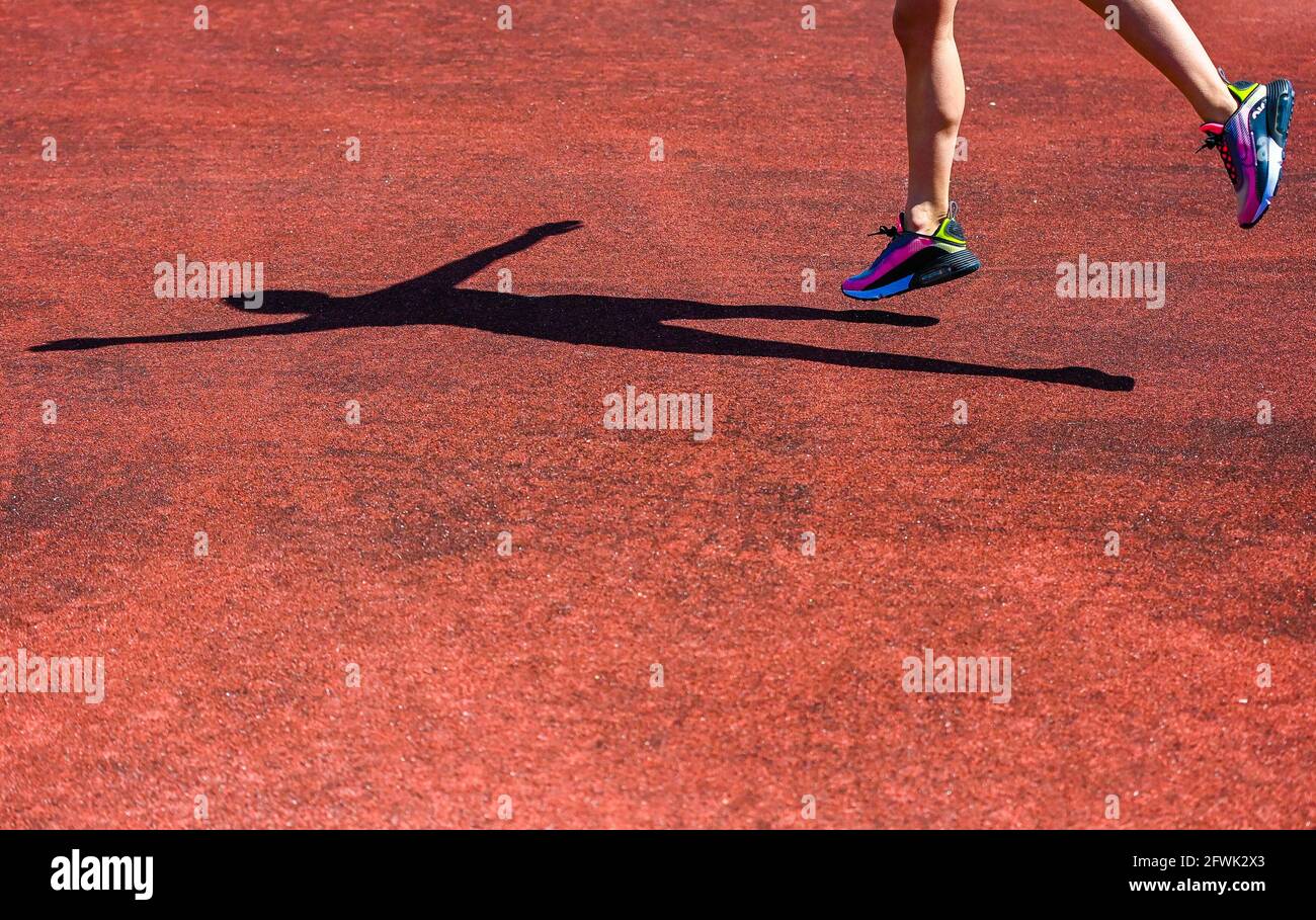 La patineuse belge Loena Hendrickx photographiée lors d'un camp d'entraînement organisé par le Comité olympique belge BOIC - COIB, avec des athlètes visant à Banque D'Images