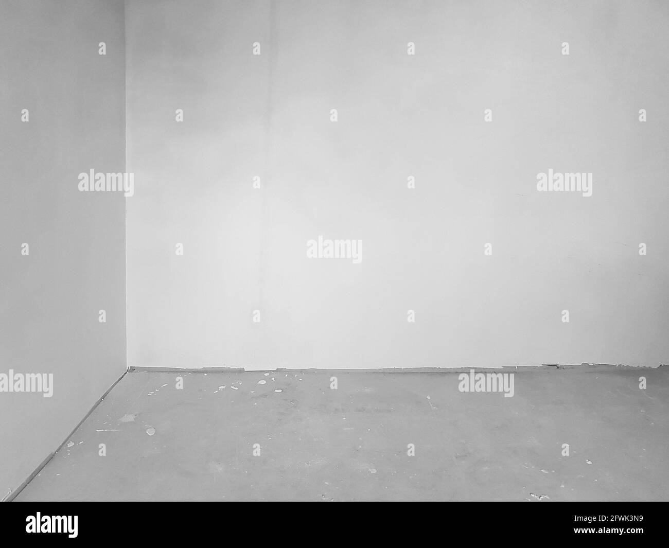 Grunge chambre intérieur sans décoration dans les couleurs grises - ciment murs et sol Banque D'Images