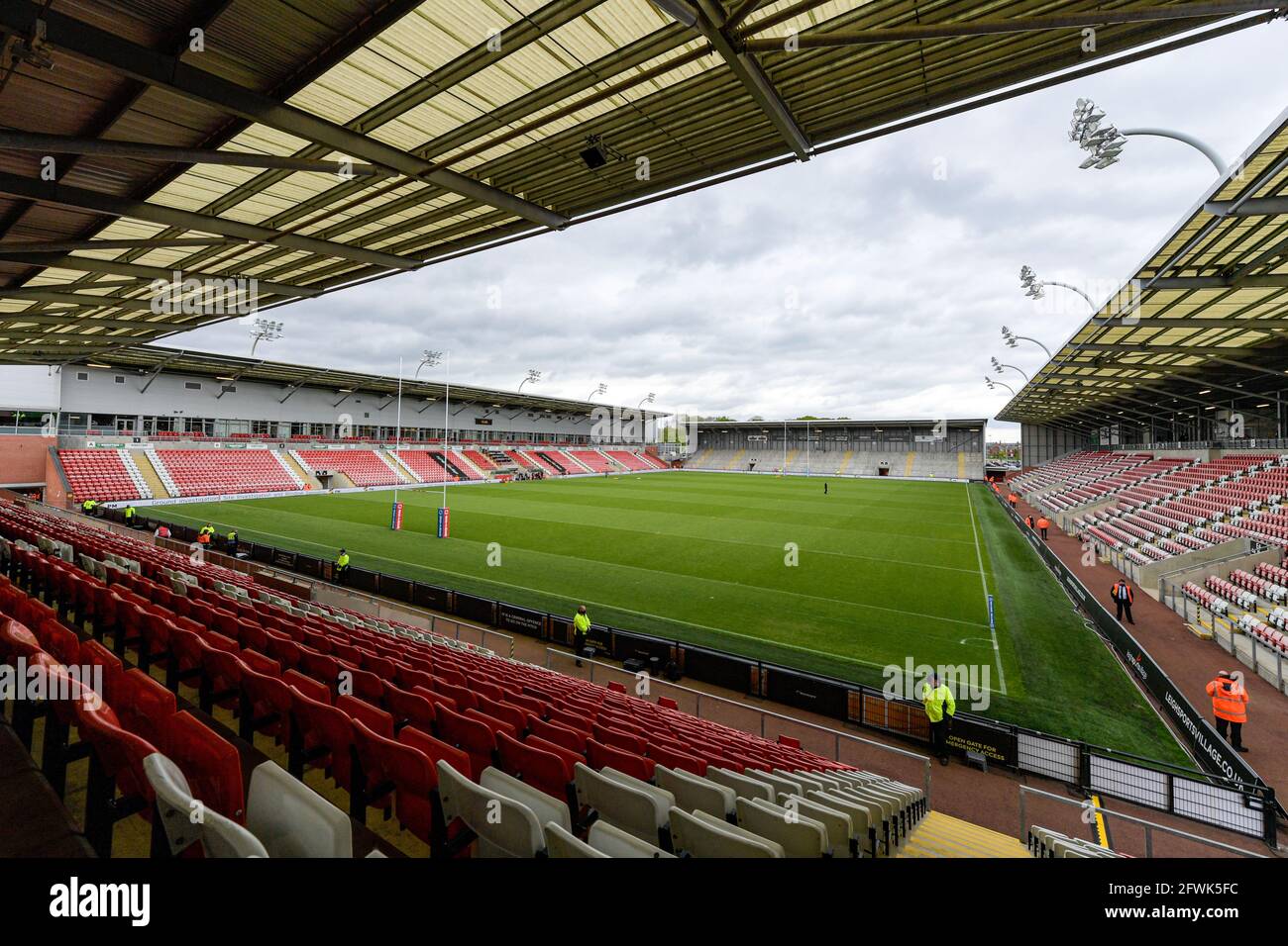 Vue générale sur le stade Leigh Sports Village, stade des Leigh Centurions Banque D'Images