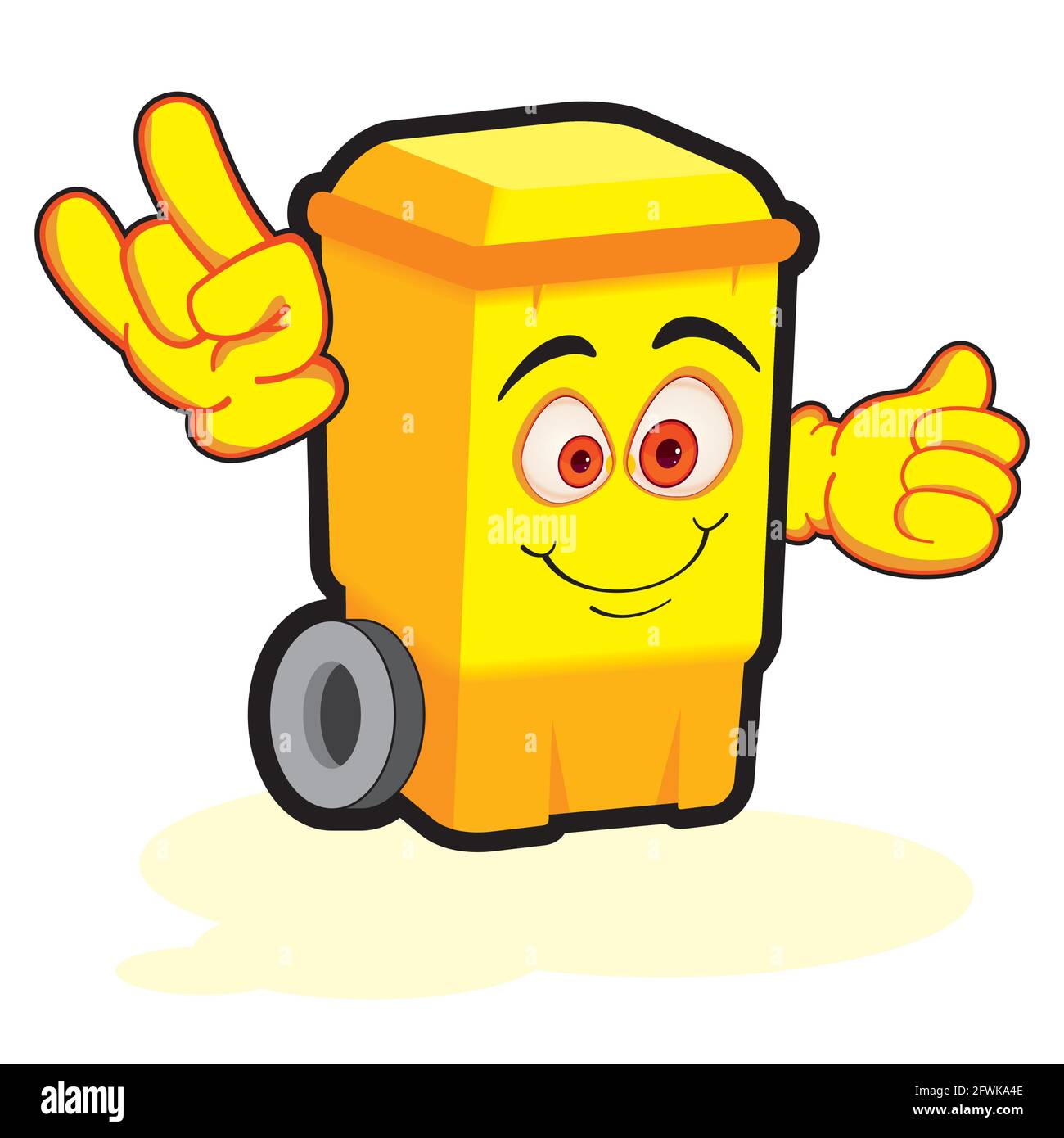 Personnage de dessin animé de corbeille. Mascotte Illustration poubelle  CAN. Réutiliser le recyclage et garder propre concept Image Vectorielle  Stock - Alamy