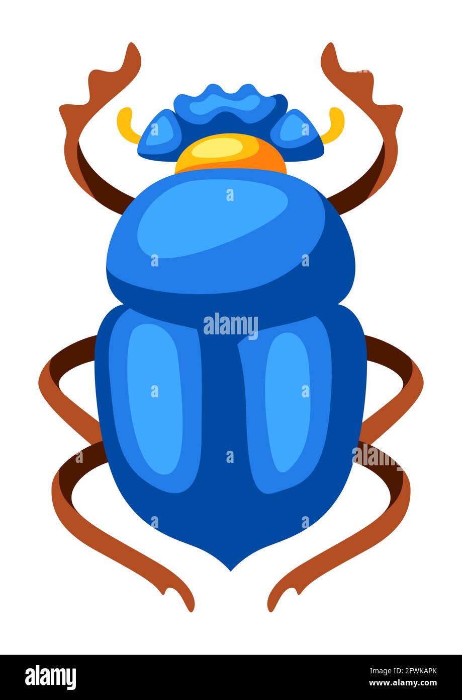 Illustration du scarabée coloré. Insecte décoratif stylisé. Illustration de Vecteur
