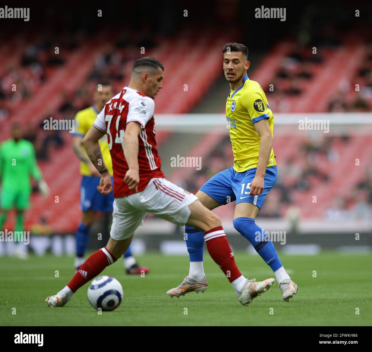 Londres, Angleterre, le 23 mai 2021. Jakub Moder de Brighton lors du match de la Premier League au stade Emirates, Londres. Le crédit photo devrait se lire: David Klein / Sportimage crédit: Sportimage / Alay Live News Banque D'Images