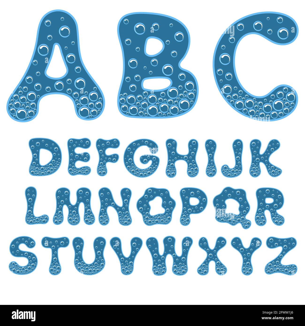 Alphabet de soda. Objets vectoriels isolés. Illustration de Vecteur